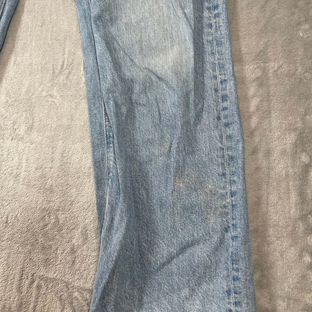 American Eagle Jeans Size 0 Regular Stovepipe High Rise Straight Leg Light Wash - Picture 2 of 8